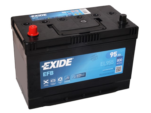 Akumulators EXIDE EFB EL955 12V 95Ah 800A(EN) 306x173x222 1/1